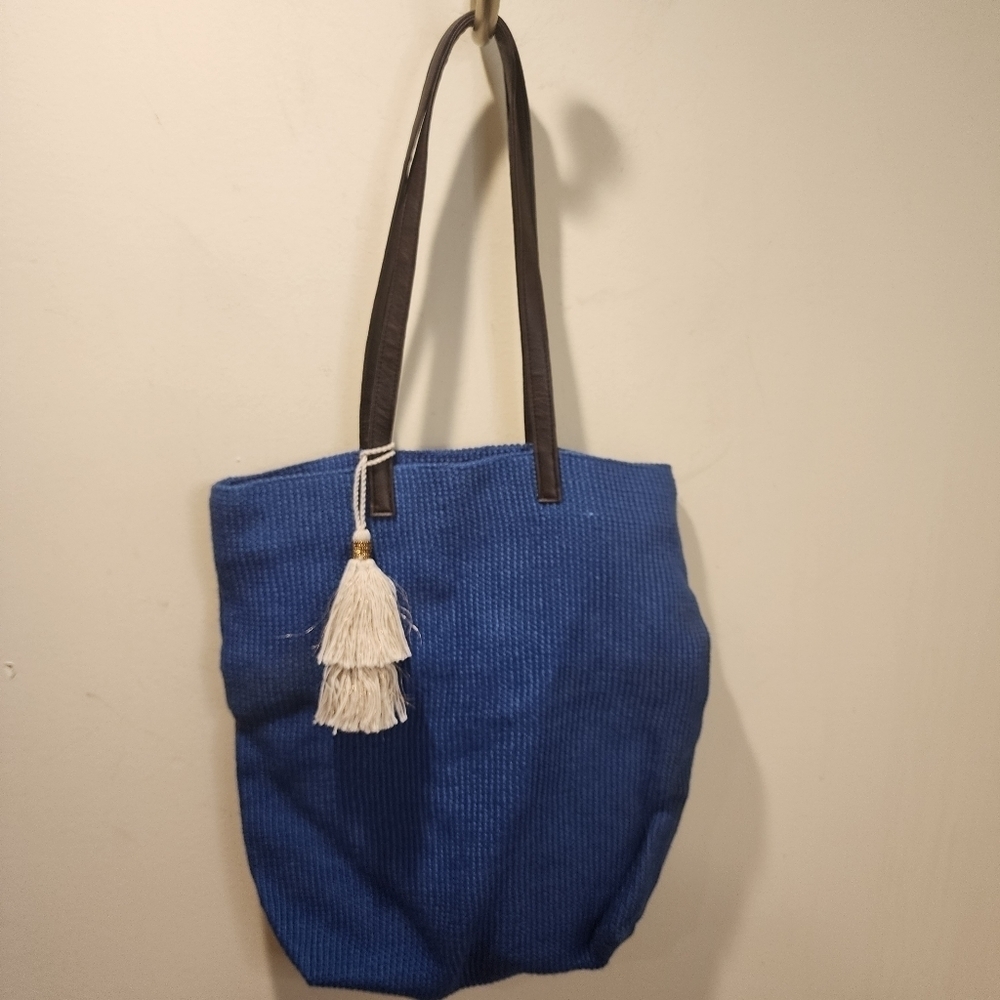 Karma Solid Cobalt Blue tote bag